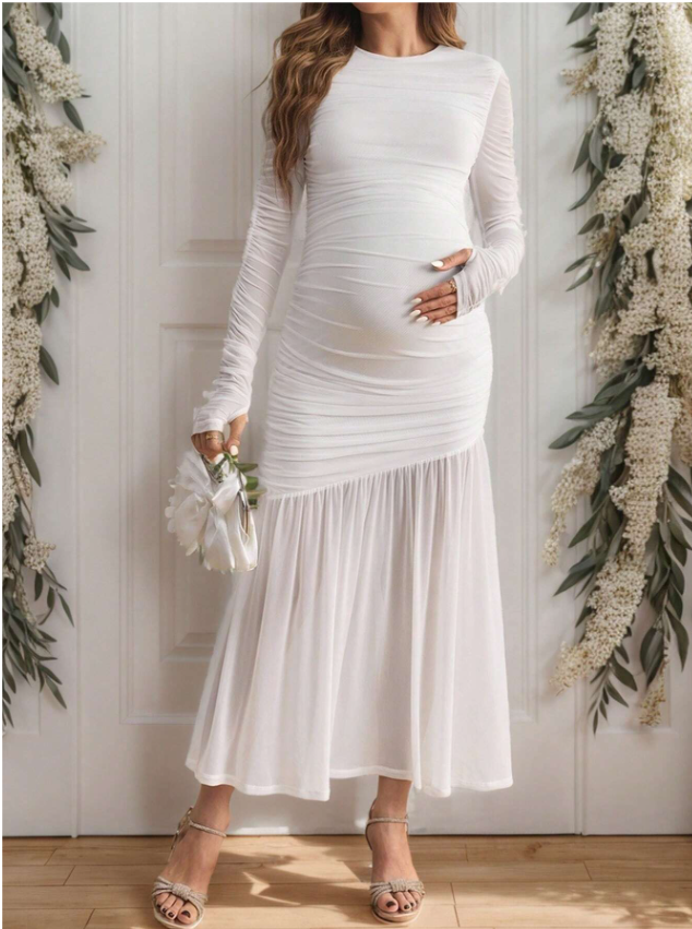 Long Sleeve Maxi Bodycon Dress For Festivals, For Party